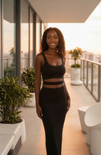 Load image into Gallery viewer, "Pretty Envious" Black Skirt Set
