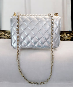 Silver/Clear Small Shoulder Bag or Crossbody