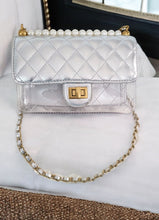Load image into Gallery viewer, Silver/Clear Small Shoulder Bag or Crossbody
