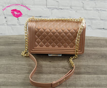 Load image into Gallery viewer, Gold Cross Body Style Bag
