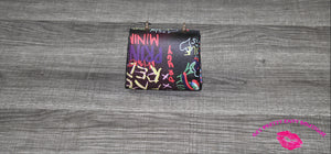 Mini Black Graffiti Coin Bag